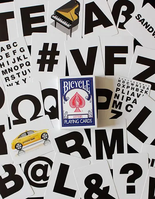 carti de joc litere - bicycle letters
